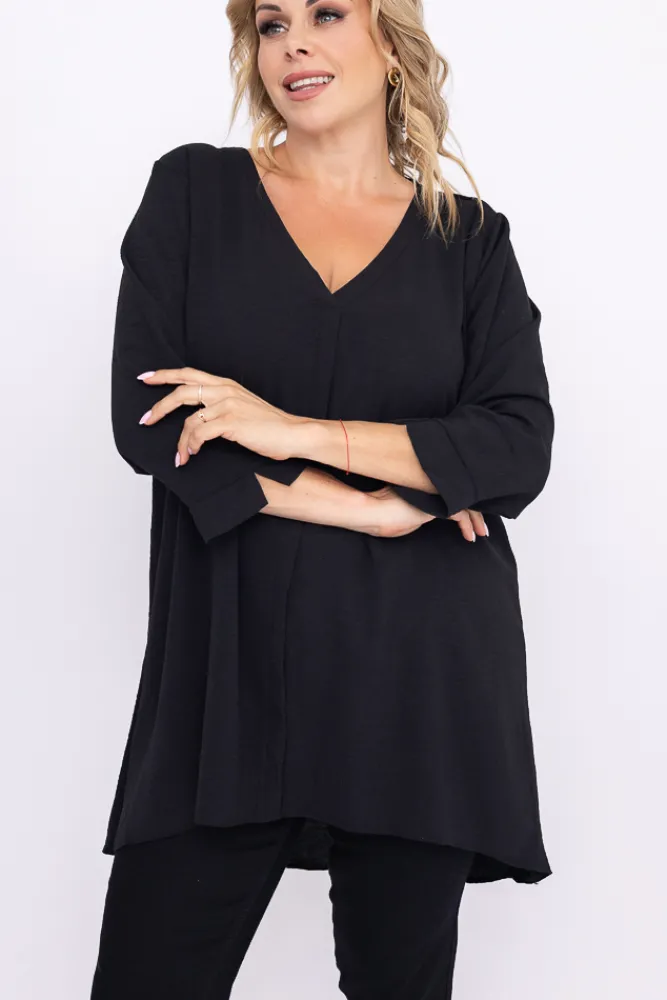 Damskie Polski Czarna Tunika CENZA