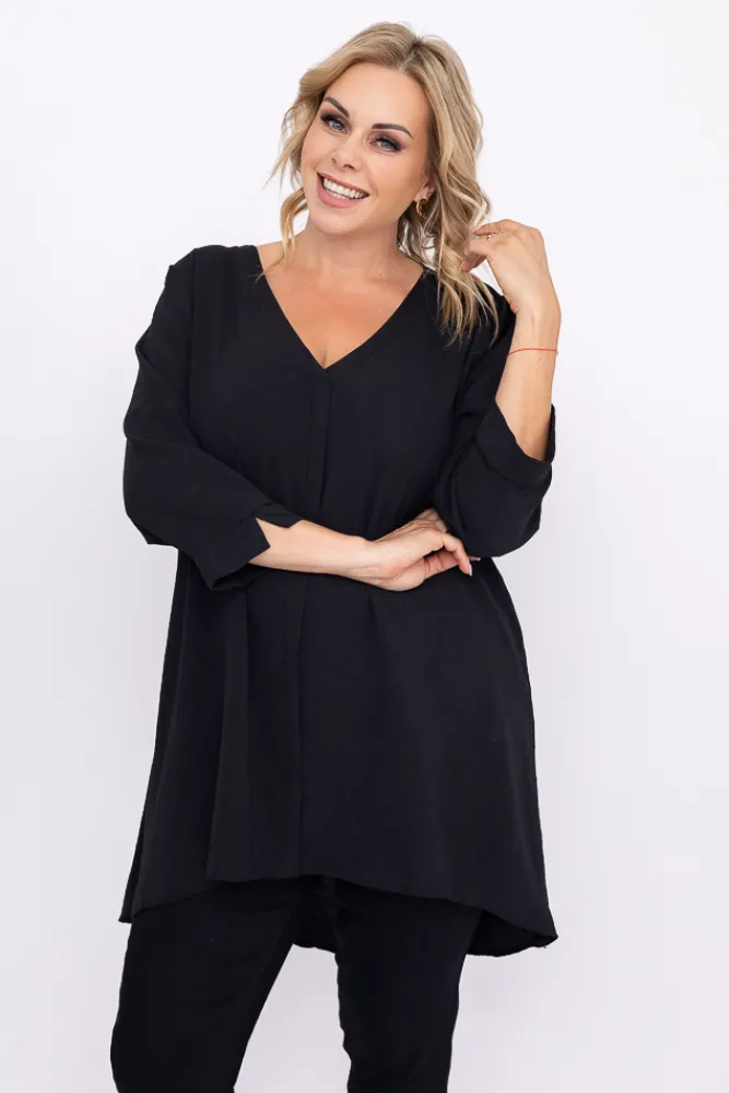 Damskie Polski Czarna Tunika CENZA