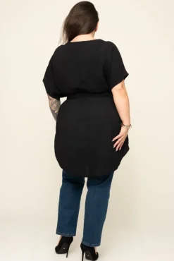 Damskie Polski Czarna Tunika GLORI
