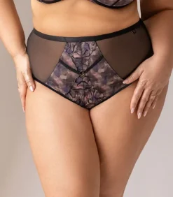 Polski Czarne Figi BLURRY Wysoki Stan