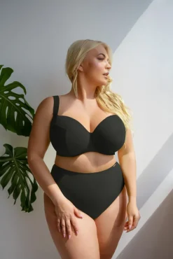 Polski Czarne Figi od stroju kąpielowego LEMON Wysoki Stan