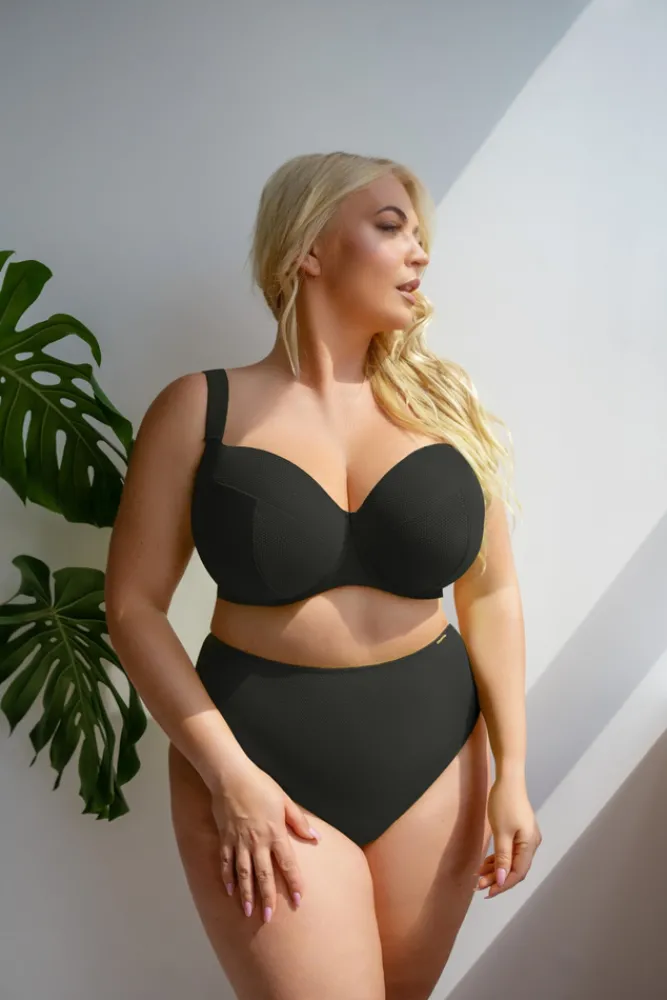 Polski Czarne Figi od stroju kąpielowego LEMON Wysoki Stan