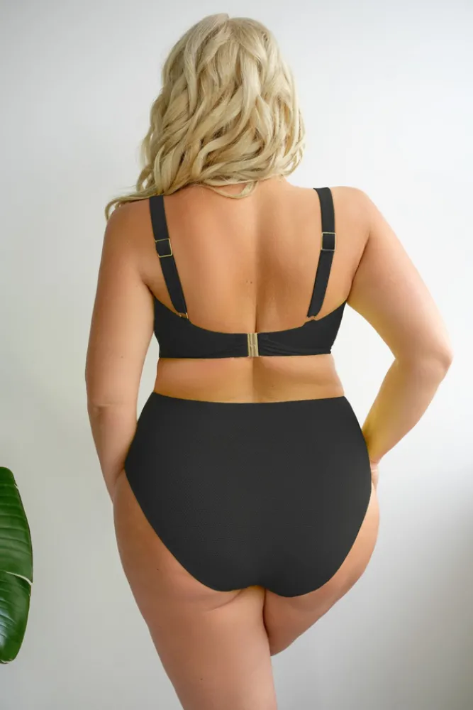 Polski Czarne Figi od stroju kąpielowego LEMON Wysoki Stan