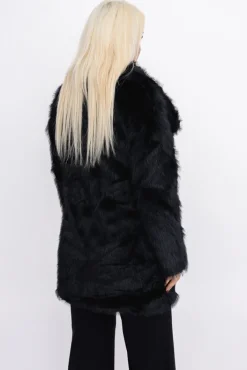 Damskie Włoski Czarne Futro LILIEN