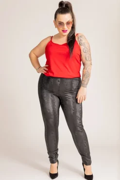 Damskie Polski Czarne Legginsy SIDA Wzór 3