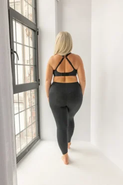 Damskie Polski Czarne Legginsy sportowe ACTIVE