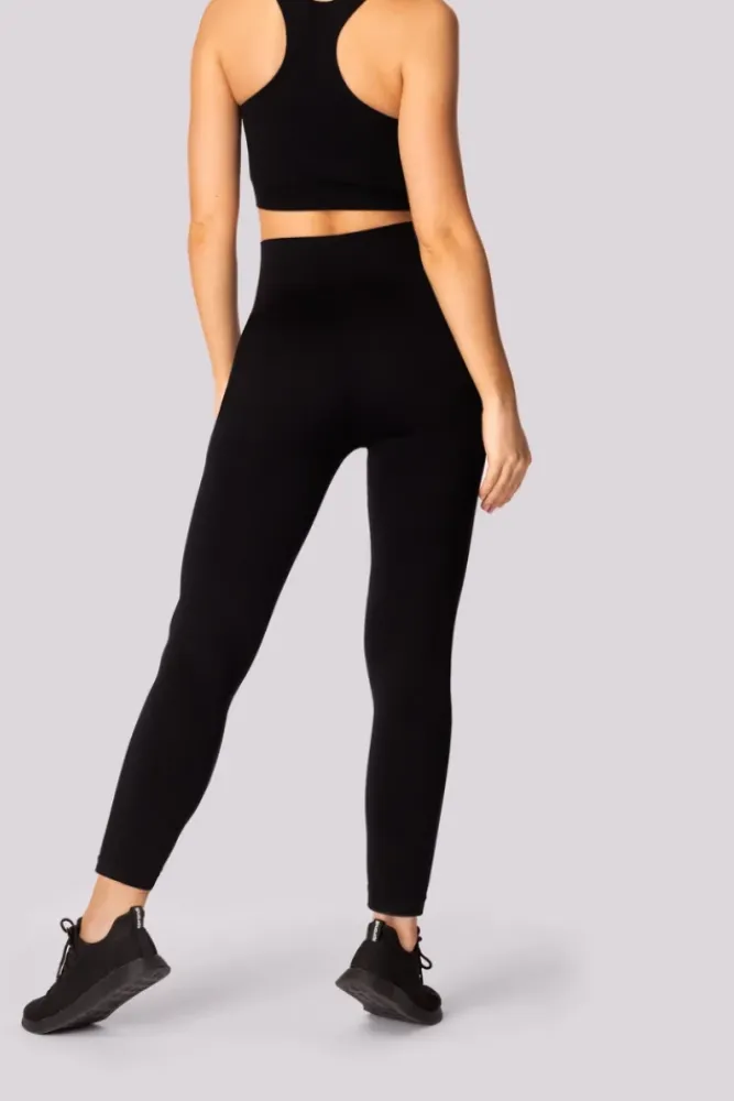 Polski Czarne Legginsy z kieszonką BASE