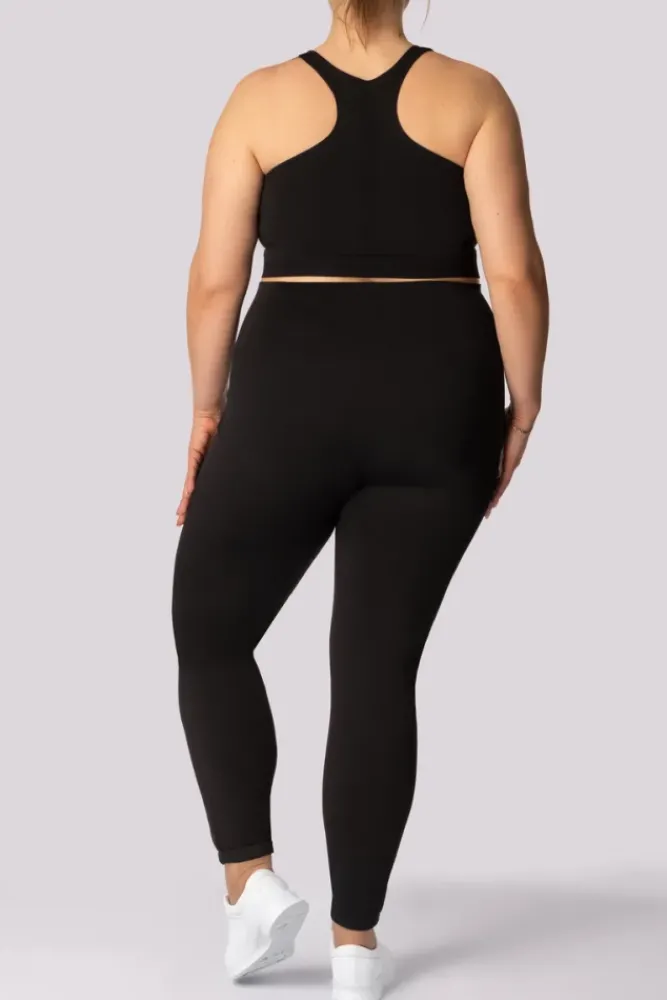 Polski Czarne Legginsy z kieszonką BASE