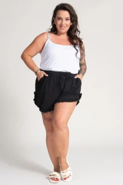 Damskie Polski Czarne Spodenki MALIBU