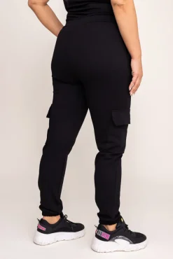 Damskie Włoski Czarne Spodnie bojówki LENVI