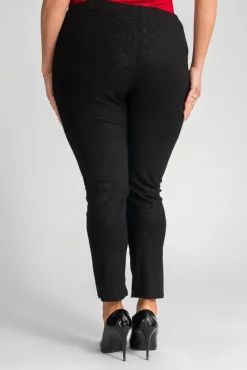 Damskie Polski Czarne Spodnie brokatowe BULIO