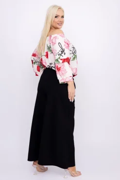 Damskie Polski Czarne Spodnie dzwony ARKADO