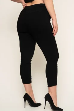 Damskie Włoski Czarne Spodnie GIATTO