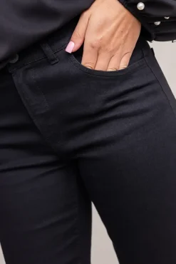 Damskie Polski Czarne Spodnie Jeansowe NEVY