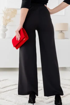 Damskie Polski Czarne Spodnie kuloty DELERI