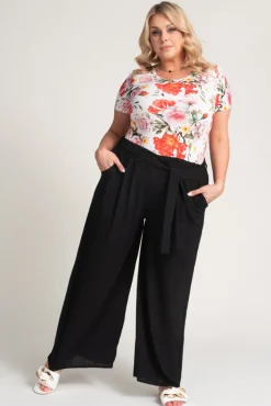 Damskie Polski Czarne Spodnie kuloty WIDIO