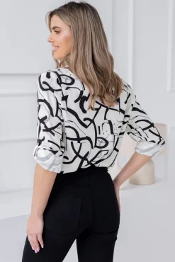 Damskie Polski Czarno-beżowa Koszula BLEVI