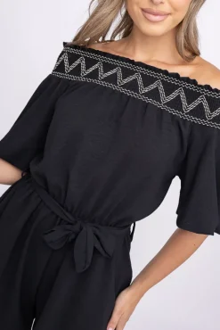 Damskie Włoski Czarny Kombinezon DELMEZI