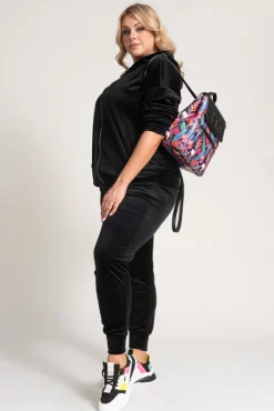 Damskie Włoski Komplet Dresowy welurowy KARMENIO