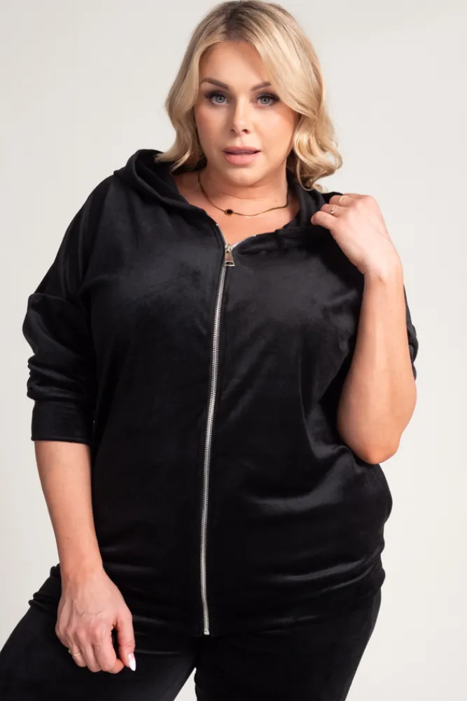 Damskie Włoski Komplet Dresowy welurowy KARMENIO