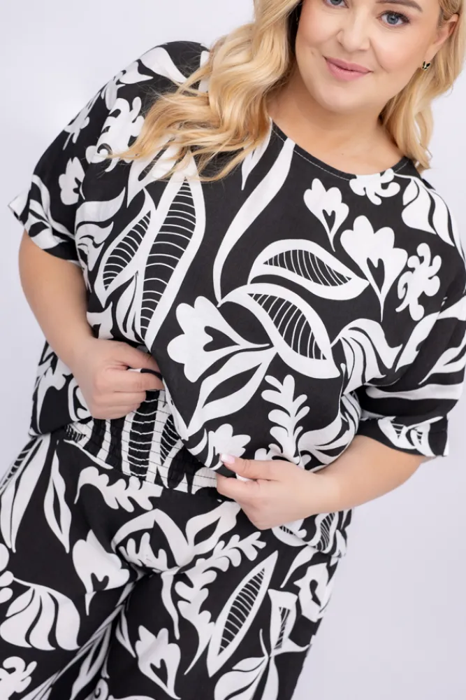 Damskie Włoski Czarny Komplet SETERI