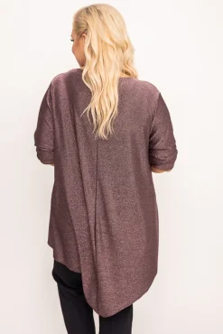 Damskie Polski Czekoladowa Bluzka błyszcząca GENTI