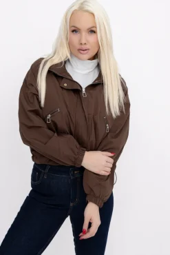 Damskie Czekoladowa Kurtka ASNEL
