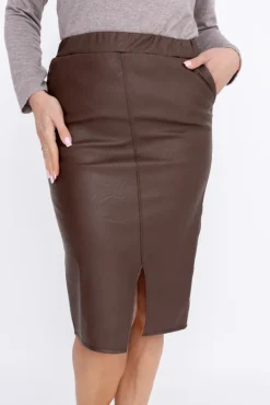 Włoski Czekoladowa Spódnica CORNY