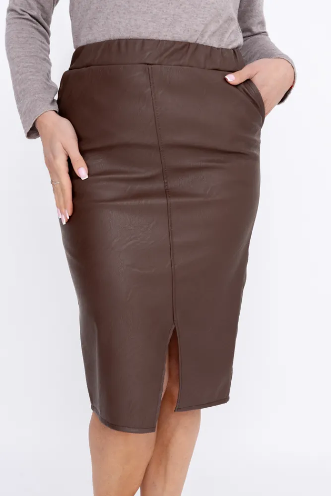 Włoski Czekoladowa Spódnica CORNY