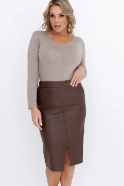 Włoski Czekoladowa Spódnica CORNY