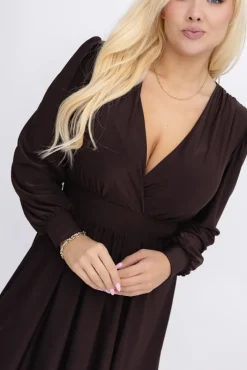 Polski Czekoladowa Sukienka NORENTI