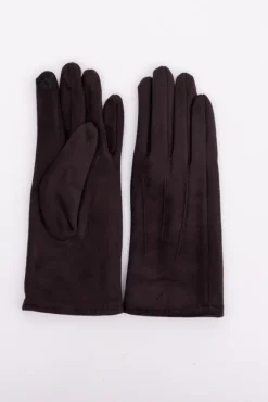 Polski Czekoladowe rękawiczki zamszowe VAYARI
