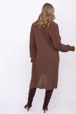 Damskie Włoski Czekoladowy Komplet sweterkowy ROSA