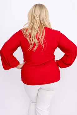 Damskie Polski Czerwona Bluzka brokatowa WINERSI