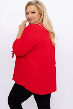 Damskie Polski Czerwona Bluzka CRYNO
