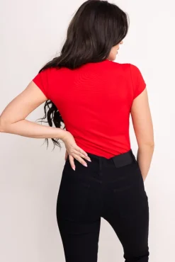 Damskie Polski Czerwona Bluzka GELDI