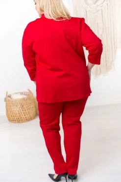 Damskie Polski Czerwona Marynarka BAKIOLA Plus Size