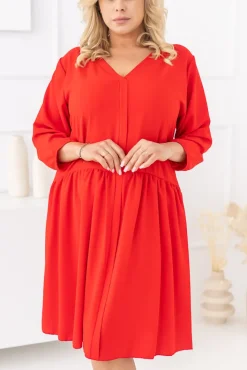 Polski Czerwona Sukienka AMANTE