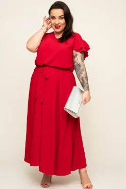 Polski Czerwona Sukienka BLANCY