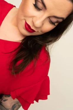 Polski Czerwona Sukienka BLANCY