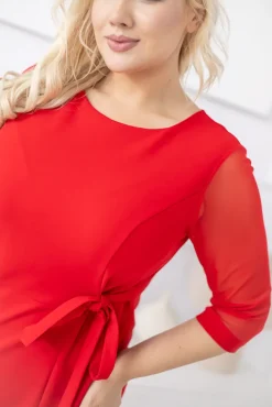 Polski Czerwona Sukienka CRAVATTA