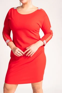 Włoski Czerwona Sukienka DRETEGIO