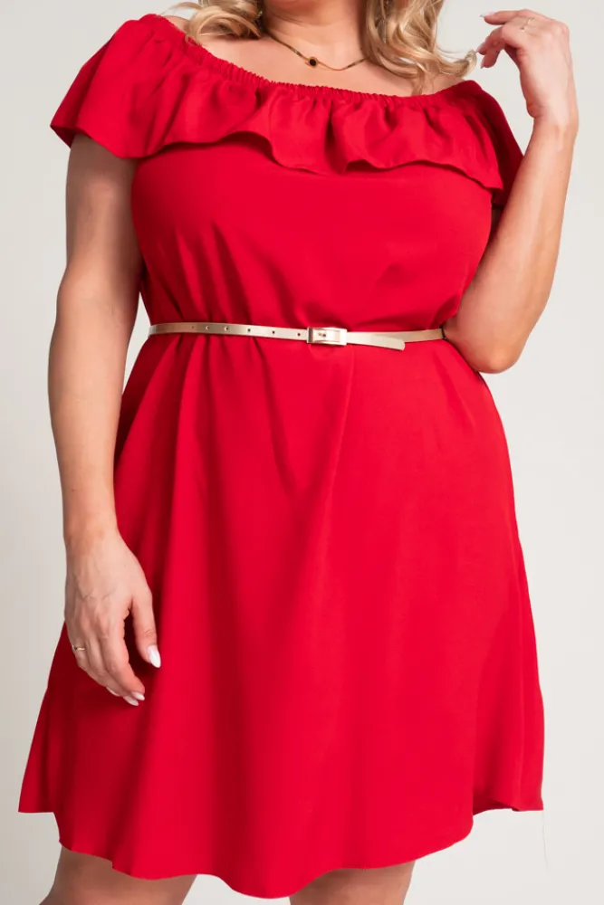 Polski Czerwona Sukienka FRILIA