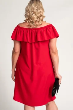 Polski Czerwona Sukienka FRILIA