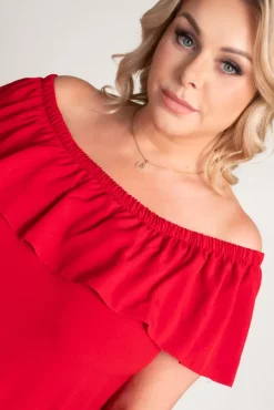 Polski Czerwona Sukienka FRILIA