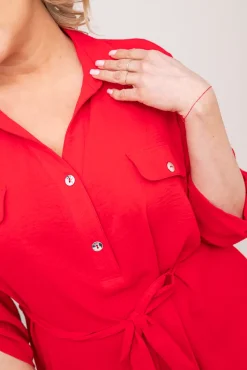 Polski Czerwona Sukienka IMALI