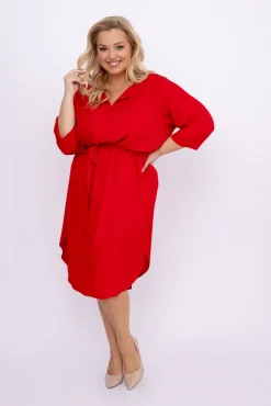 Polski Czerwona Sukienka KAMAYO