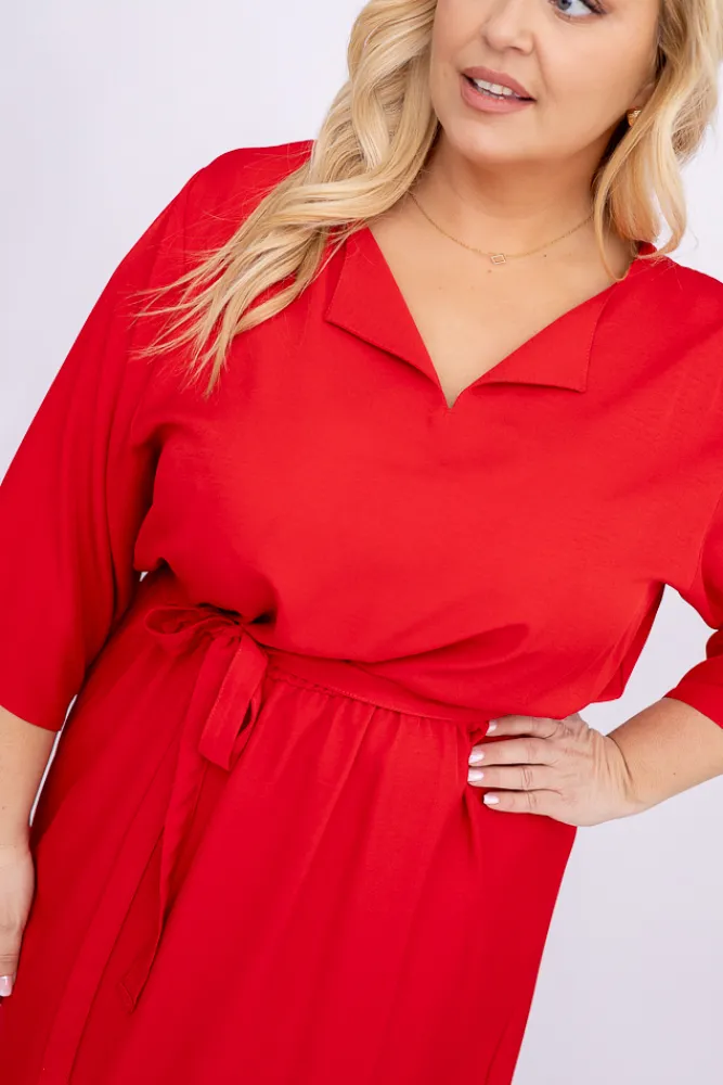 Polski Czerwona Sukienka KAMAYO