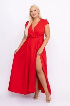 Polski Czerwona Sukienka LOREDANA