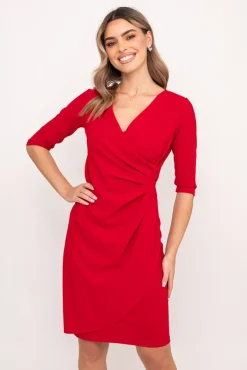 Polski Czerwona Sukienka MAGENTA Plus Size